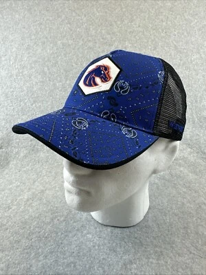 Gorra de camionero Boise State Broncos Wrangler azul bandana malla SnapBack Foto 1 de 4