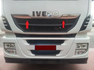 Chrome Front Grill Trim Strips 2 Pcs FITS Iveco Stralis Truck Hi-Way - Picture 1 of 1