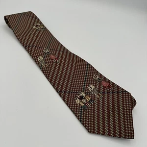 Vintage Eddie Bauer Mens Old Fashioned Golf Tie 100% Silk Made in U.S.A. - Picture 1 of 4