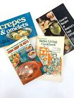 Lot de 4 livres de cuisine vintage années 70 livre de poche soupe aux noix crêpes mieux vivre