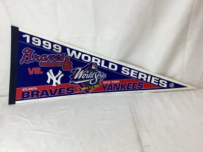 1999 World Series Pennant New York Yankees vs Atlanta Braves Duel Team Logo - Image 1 of 4