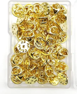 Lapel Pin Backs 50PCS Brass Clutch Badge Insignia Clutches Pin Backs Replacement - Picture 1 of 12