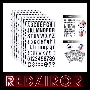 Selbstklebende Vinylnummern Buchstaben Aufkleber Schwarz 8 Blätter Groß Klein... - Bild 1 von 2