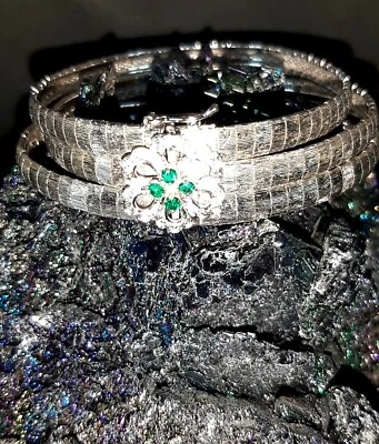  bracciale - argento -  con cristalli anni 50 - Immagine 1 di 4