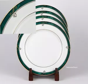 Nikko FOREST GLEN, Set/s of 4 Green Marble Salad/Dessert Plates SUPERB! - Picture 1 of 3