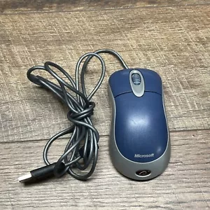 Microsoft Optical Mouse Blue USB & PS/2 Compatible TESTED - Picture 1 of 6