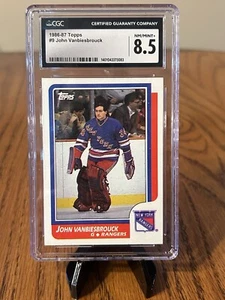 1986 TOPPS ROOKIE RC JOHN VANBIESBROUCK CGC 8.5 ROOKIE RANGERS NEW YORK - Picture 1 of 2