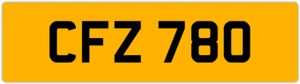 CFZ 780 C 3x3 DATELESS PRIVATE NUMBER PLATE CAM COL CHRIS CHAS CHARLIE CAL CON - Picture 1 of 1