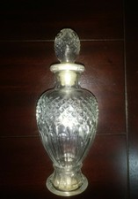Vintage Avon Skin So Soft Bath Oil Scarce 7" Cut Glass Decanter Empty