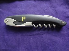 Pirates Corkscrew Bottle Opener Pocket Knife Mlb Baseball Game Collector Bar Top