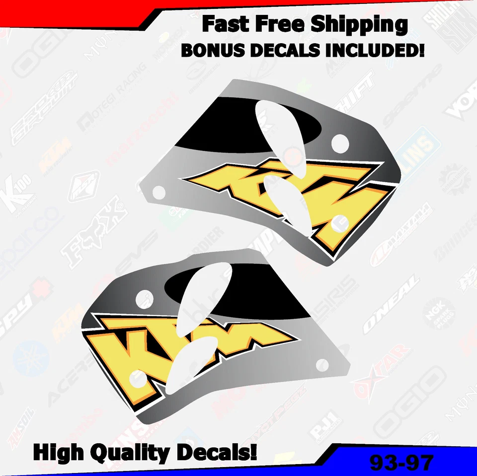 Kit de gráficos estilo tiza para 1995 KTM 125 250 300 360 550 calcomanías adhesivas 93-97 Foto 1 de 1
