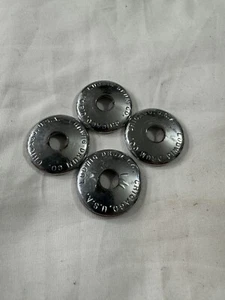 (4) VINTAGE LUDWIG DRUM LOGO HARDWARE MOUNTING WASHERS TOM POST PLATE, BRILLANTb - Picture 1 of 3