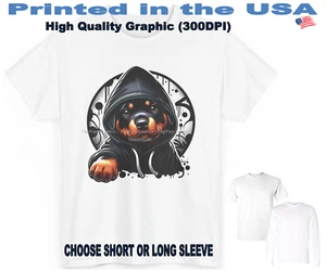 DigiPups Rottweiler Rottie Dog Urban Puppy Hoodie Cartoon Graphic T Shirt - Bild 1 von 6