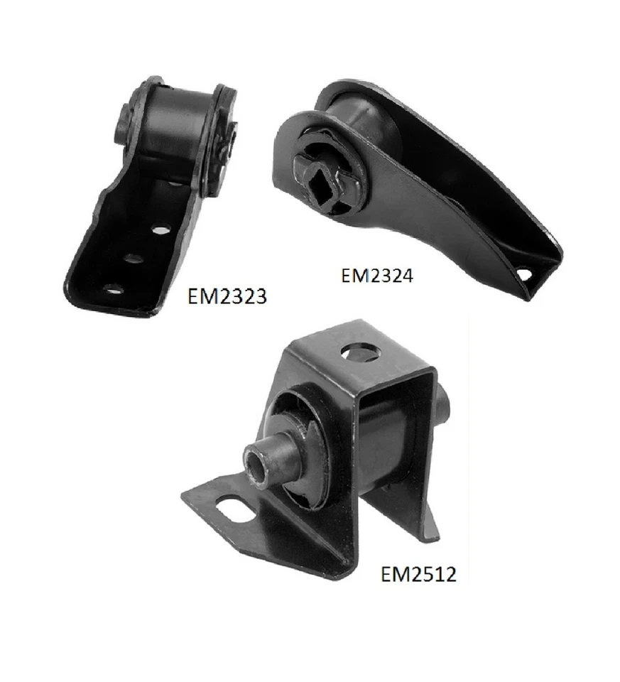 3 PIEZAS MOTOR DELANTERO Y MONTAJE DE TRANSMISIÓN para paquete PLYMOUTH SCAMP 1973-1974 3,2 L HD Foto 1 de 4