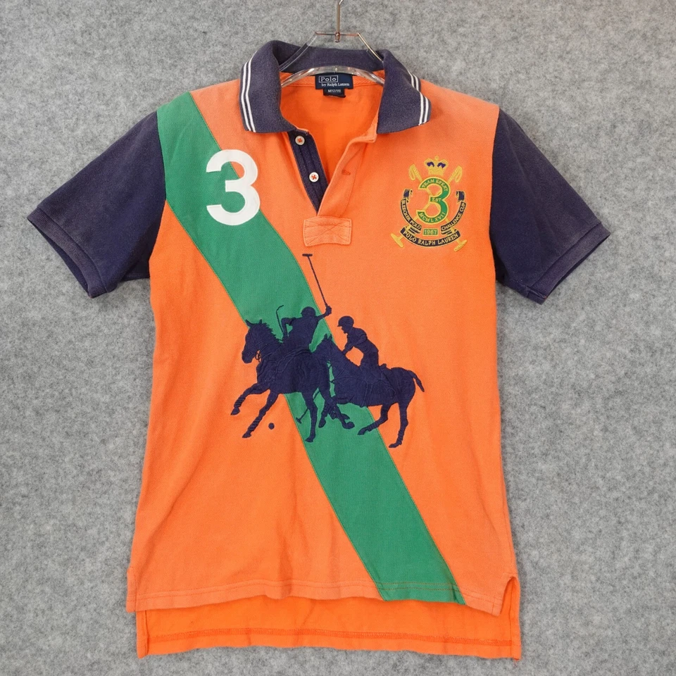 VTG Ralph Lauren Polo Shirt Men YOUTH M Big Pony Equestrian Rugby Bleecker 1967 - Image 1 of 4