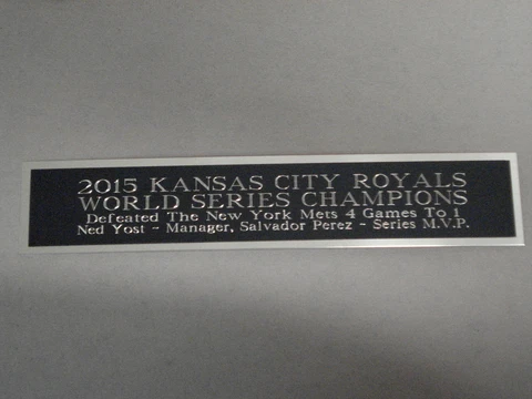 Kansas City Royals World Series Nameplate Baseball Bat Display Case 1.25 x 6 Cover