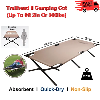 Cuna de camping Trailhead II, soporta 300 lb, altura máxima 6 pies 2 pulgadas, se pliega para almacenamiento Foto 1 de 4