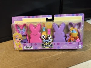 Polly Pocket x PEEPS, Dolls & 2 Playsets with 6 Themed Accessories Easter New - Picture 1 of 1