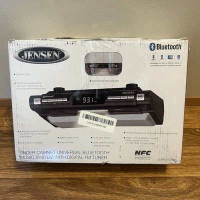Under Cabinet Universal Bluetooth Music System Digital FM Jensen New Damaged Box - Image 1 of 4
