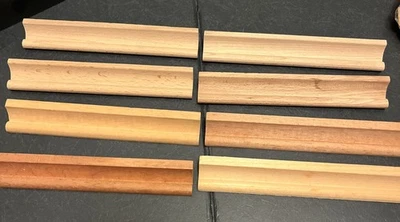 8 racks de madeira para jogos de scrabble bandejas de madeira para cartas artesanato - Imagem 1 de 4