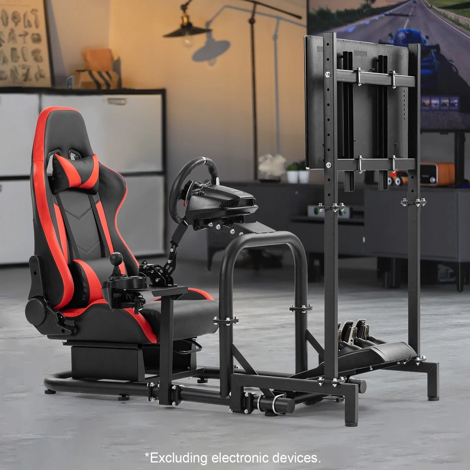 Marada Racing Simulator Cockpit With TV Stand & Seat Fit Logitech G920 G923 G29 - image 1 of 1