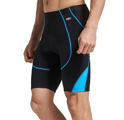 Pantalones cortos acolchados de ciclismo Santic Power Dry para hombre L negros/azules Foto 1 de 4