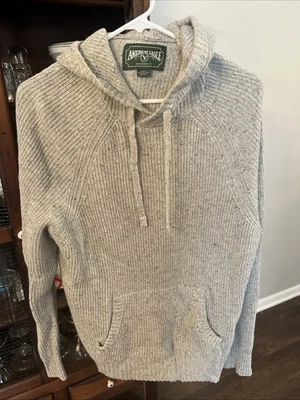 American Eagle Mens Hooded Sweater Size Medium Gray’s Blend Pocket - Image 1 of 4