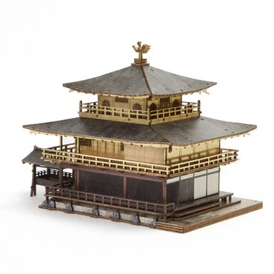 AZONE Wooden Art Kinkakuji Temple Color Ver. Kigumi Puzzle 3D fai da te gioca... - Immagine 1 di 4