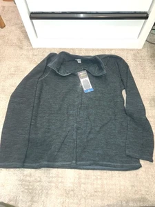 Eddie Bauer Sweater Womens Large Green Quarter Zip Long Sleeve Shirt - Picture 1 of 5