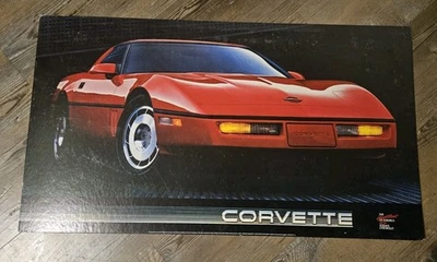 GM Dealership Cardboard Poster 1987 Chevrolet C4 Corvette OEM Z51 32x18 - Image 1 of 4