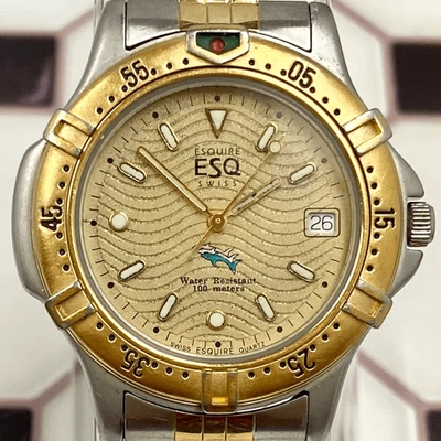 Reloj Hombre Vintage ESQ by Movado Diver Estilo Cuarzo Suizo Acero Inoxidable Foto 1 de 4