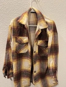 Prettygarden Womens Long Sleeve Plaid Shacket Jacket  Button Front Pockets M - Picture 1 of 1