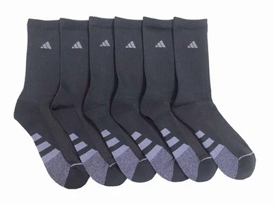 3 pares de calcetines Adidas para hombre negros grafito AeroReady talla 6-12 grandes gimnasio correr Foto 1 de 4