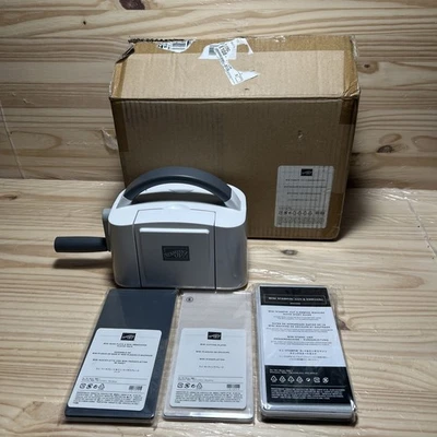 Stampin Up Mini Die Cut Emboss Machine with Plates in Original Box - Image 1 of 4