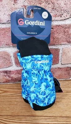 Guantes Gordini Blue Dinosaur para niños pequeños talla XXS con inserciones Dri-max nuevos con etiquetas Foto 1 de 3