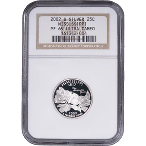 2002-S Silver Mississippi State Quarter - Proof ~ NGC PF 69 ULTRA CAMEO - Picture 1 of 2