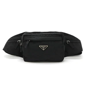 PRADA Waist Pouch Waist Bag Hip Bag Body Bag Shoulder Bag Nylon NERO - Picture 1 of 7