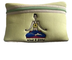 Mind & Body Yoga Themed Cosmetic/ Toiletries Cloth Bag - Picture 1 of 11