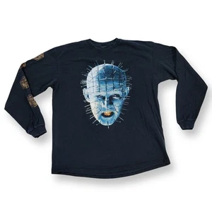 Vintage Hellraiser Long Sleeve Shirt XL Pinhead Graphic w/ Cube On Sleeve - Picture 1 of 8