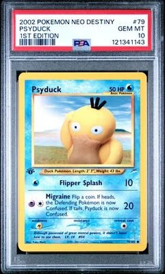 2002 Pokemon Neo Destiny #79 Psyduck 1st Edition PSA 10 GEM MINT - Image 1 of 2