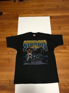 Vintage 1995' Fruit Of The Loom STURGIS 55th Annual Mens Black T Shirt XL Wear - Bild 1 von 19