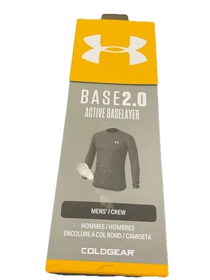 Under Armour Men's Black UA ColdGear Base 2.0 Baselayer Shirt Size XXL - Image 1 of 4