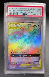 2019 Pokemon Sun & Moon Hidden Fates Moltres/Articuno/Zapdos GX FA Secret PSA 9 - Bild 1 von 2