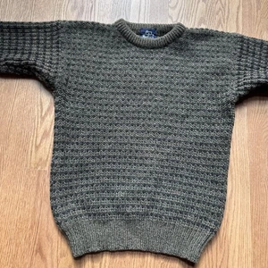 Vintage Woolrich Sweater Men’s Large Green/Black Made USA 100% Pure Wool - Picture 1 of 7
