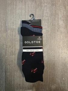 NUOVISSIME CALZE GIROCOLLO DA UOMO TAGLIA 6-12,5 GOLDTOE CONFEZIONE DA 3 ARAGOSTE DESIGN - Foto 1 di 3