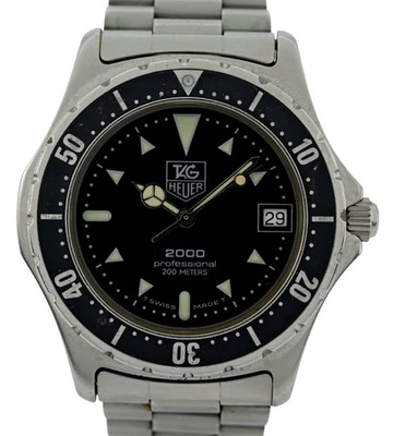 Tag Heuer 37mm Hombre Profesional Serie 2000 Reloj de Cuarzo Suizo! Ref: 973.006! Foto 1 de 4