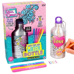Just My Style Color Your Own Water Bottle, Includes Markers & Gemstones, Pers... - Picture 1 of 7