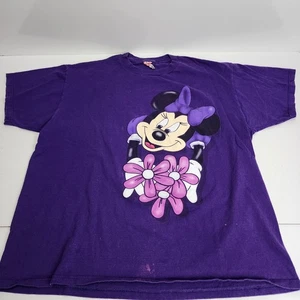 Disney Minnie Mouse Dual Sided Purple Short Sleeve T-Shirt Women's Plus Size XXL - Picture 1 of 7