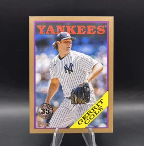 2023 Topps Series 1 1988 Topps Baseball Gold /75 Gerrit Cole #T88-79 Read - Picture 1 of 3