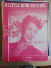 A LITTLE BIRD TOLD ME, 1948, Evelyn Knight, vintage sheet music